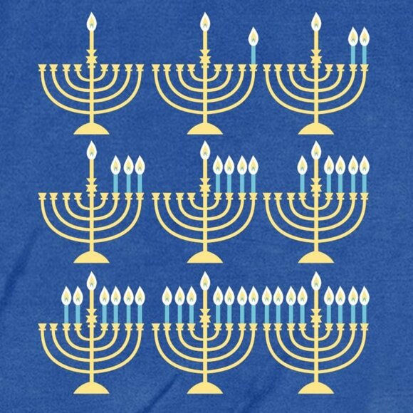 Celebrate in Style: Premium Women's Blue Hanukkah Chanukah Shirt Available S-XXL - Picture 5 of 6